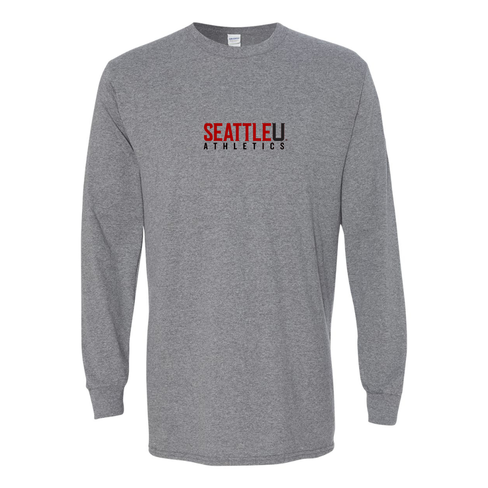 Men's Seattle Redhawks Logo Gildan Heavy Cotton Long Sleeve T-Shirt