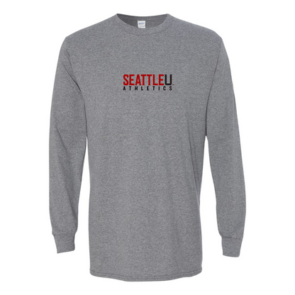 Men's Seattle Redhawks Logo Gildan Heavy Cotton Long Sleeve T-Shirt