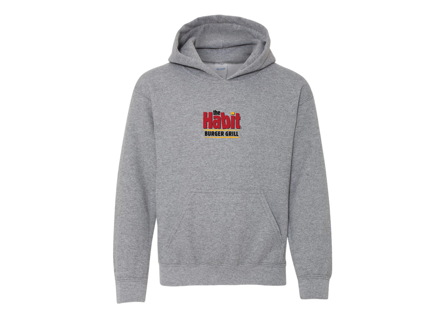 Youth The Habit Burger Grill Gildan Heavy Blend  Hooded Sweatshirt