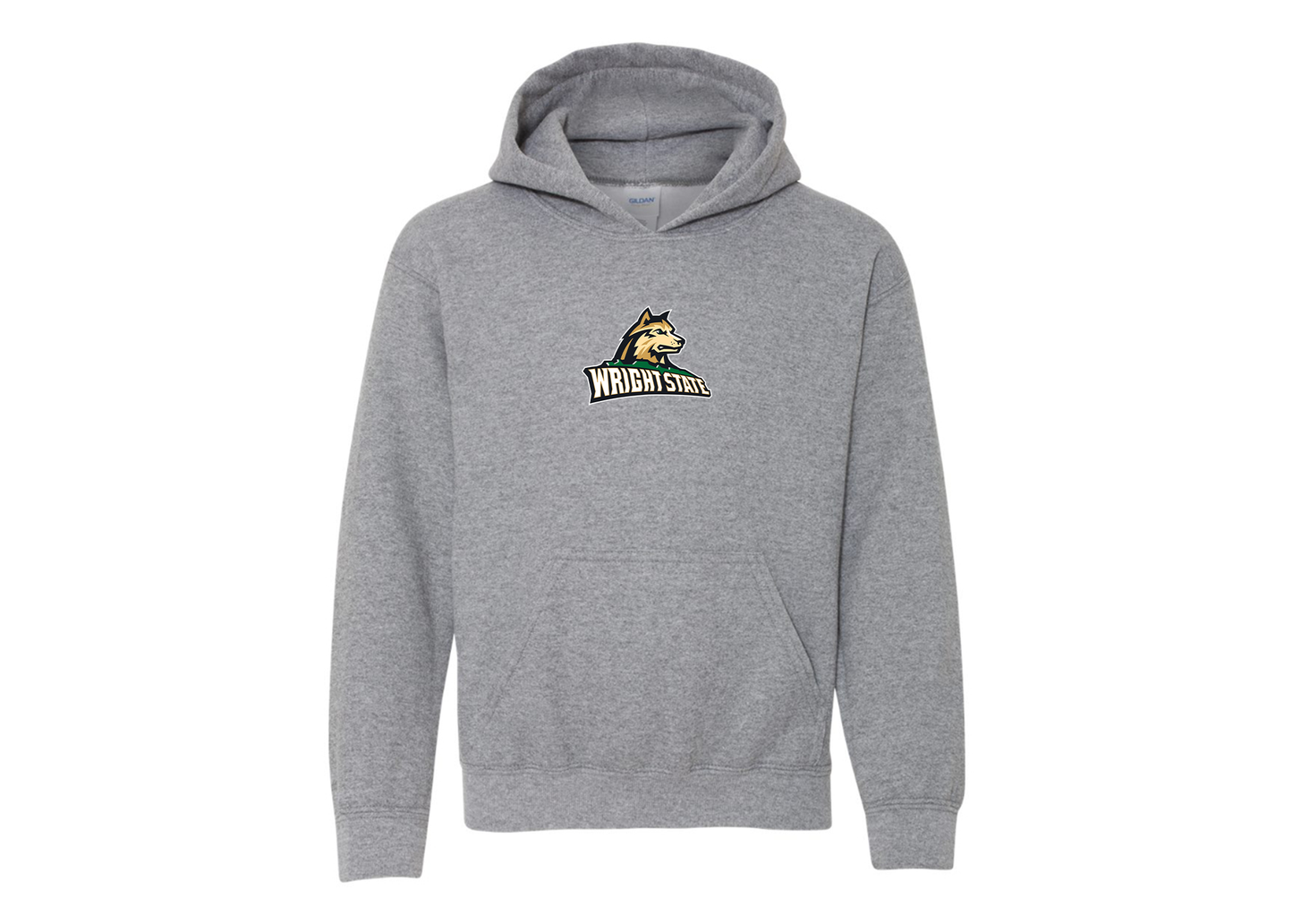 Youth Wright State Raiders Gildan Heavy Blend  Hooded Sweatshirt