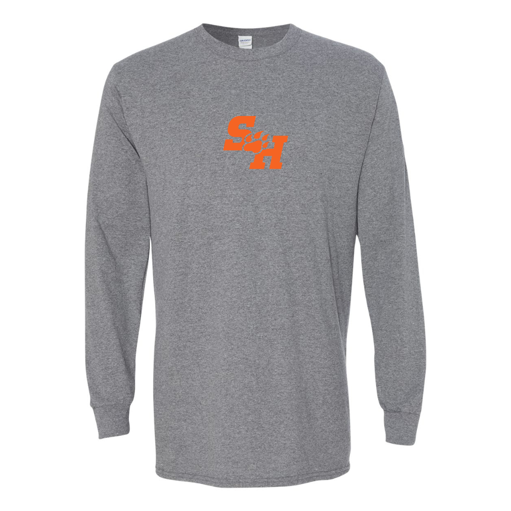 Men's Sam Houston State Bearkats Logo Gildan Heavy Cotton Long Sleeve T-Shirt