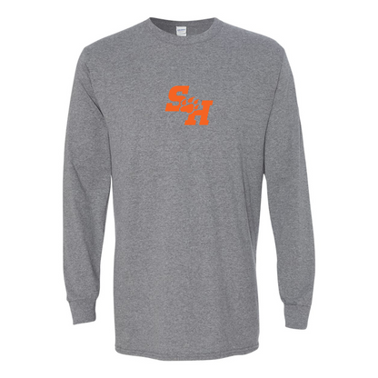 Men's Sam Houston State Bearkats Logo Gildan Heavy Cotton Long Sleeve T-Shirt