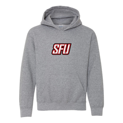 Youth Saint Francis Red Flash Logo Gildan Heavy Blend  Hooded Sweatshirt