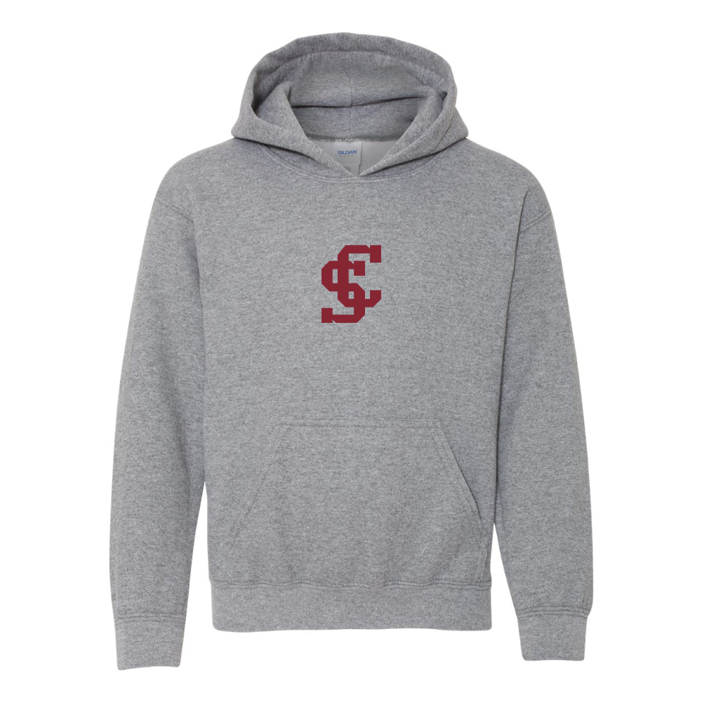 Youth Santa Clara Broncos Logo Gildan Heavy Blend  Hooded Sweatshirt