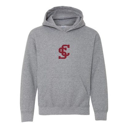 Youth Santa Clara Broncos Logo Gildan Heavy Blend  Hooded Sweatshirt
