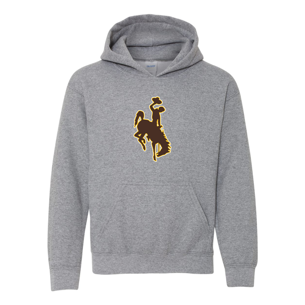 Youth Wyoming Cowboys Gildan Heavy Blend  Hooded Sweatshirt
