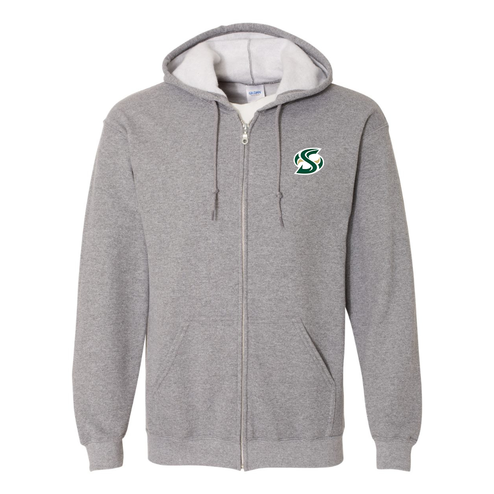 Men's Sacramento State Hornets Logo  Gildan  Heavy Blend Full Zip Hooded Sweatshirt