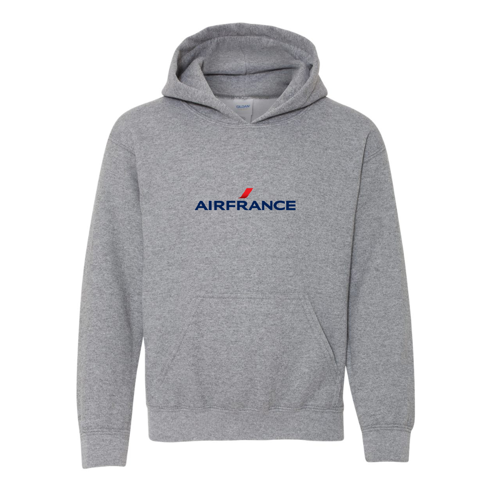 Youth Air France Logo Gildan Heavy Blend  Hooded Sweatshirt