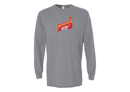 Men's NRJ 12 Logo Gildan Heavy Cotton Long Sleeve T-Shirt