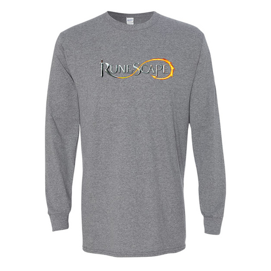 Men's Runescape Logo Gildan Heavy Cotton Long Sleeve T-Shirt