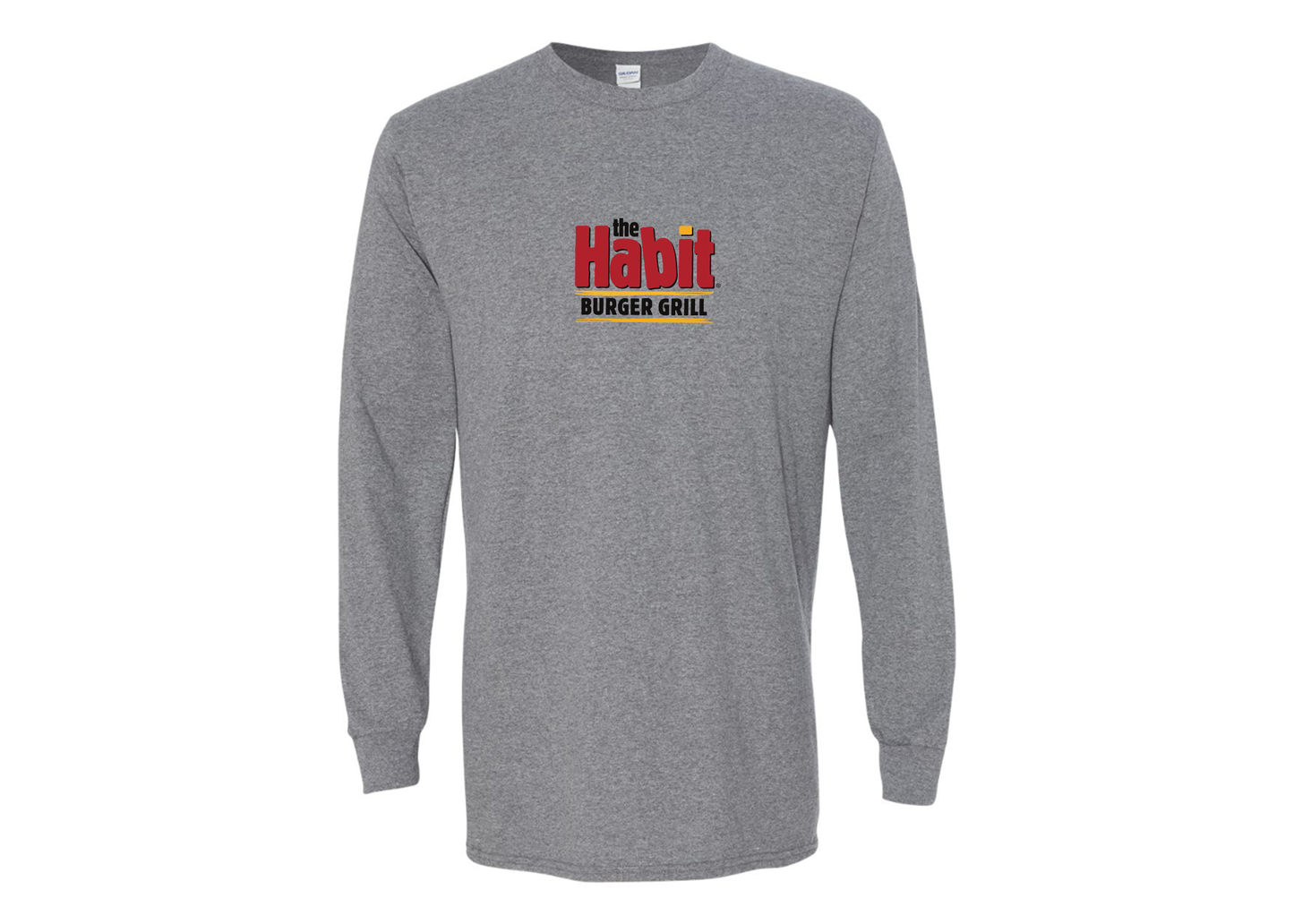 Men's The Habit Burger Grill Gildan Heavy Cotton Long Sleeve T-Shirt