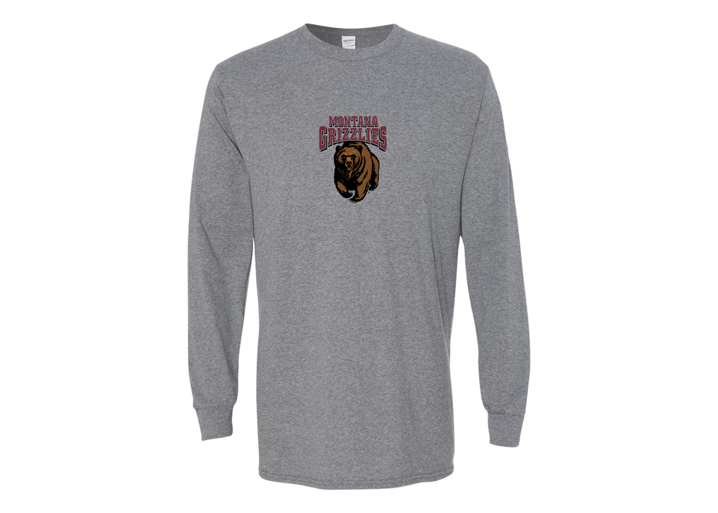 Men's Montana Grizzliesl Gildan Heavy Cotton Long Sleeve T-Shirt