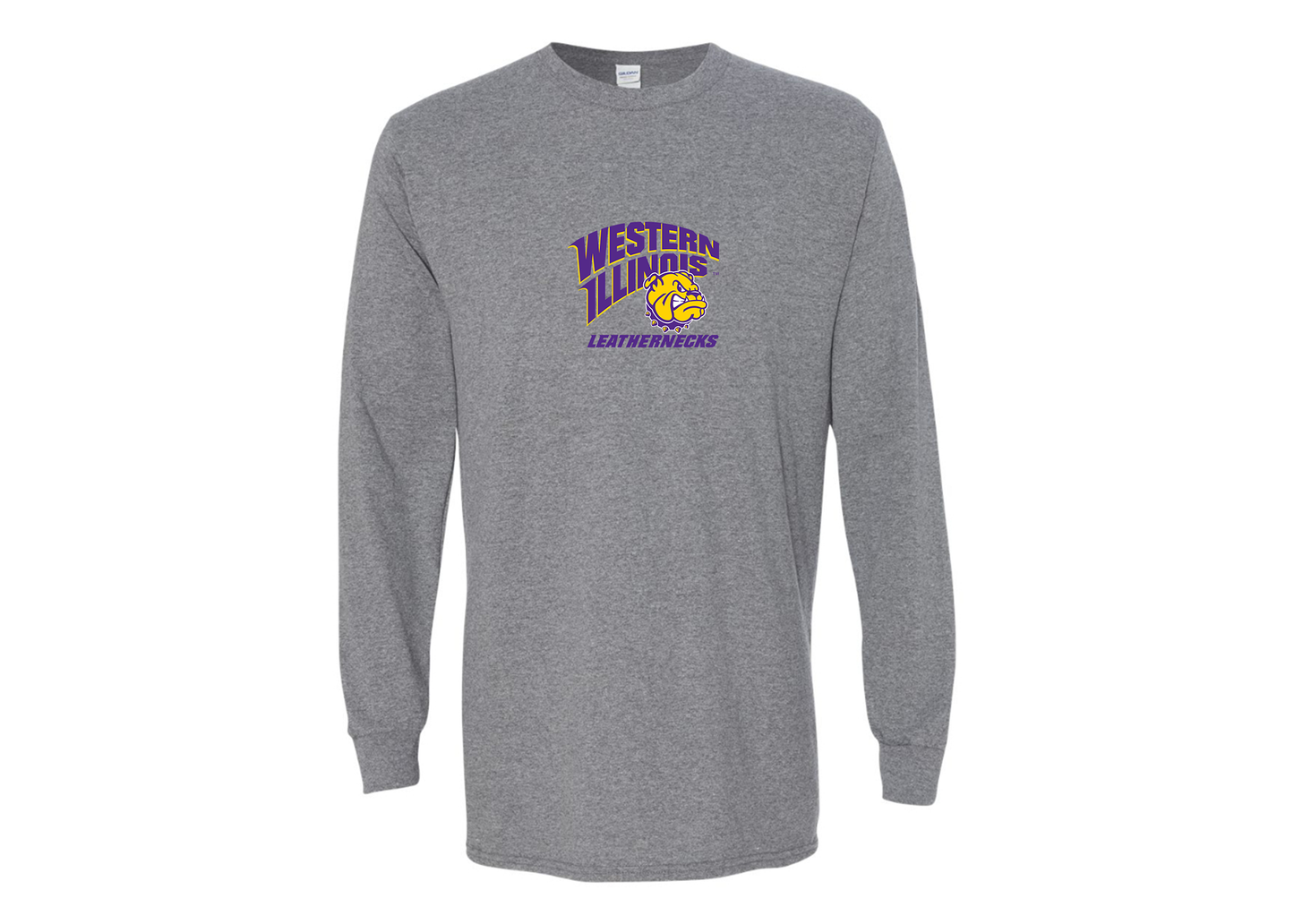 Men's Western Illinois Leathernecks Gildan Heavy Cotton Long Sleeve T-Shirt