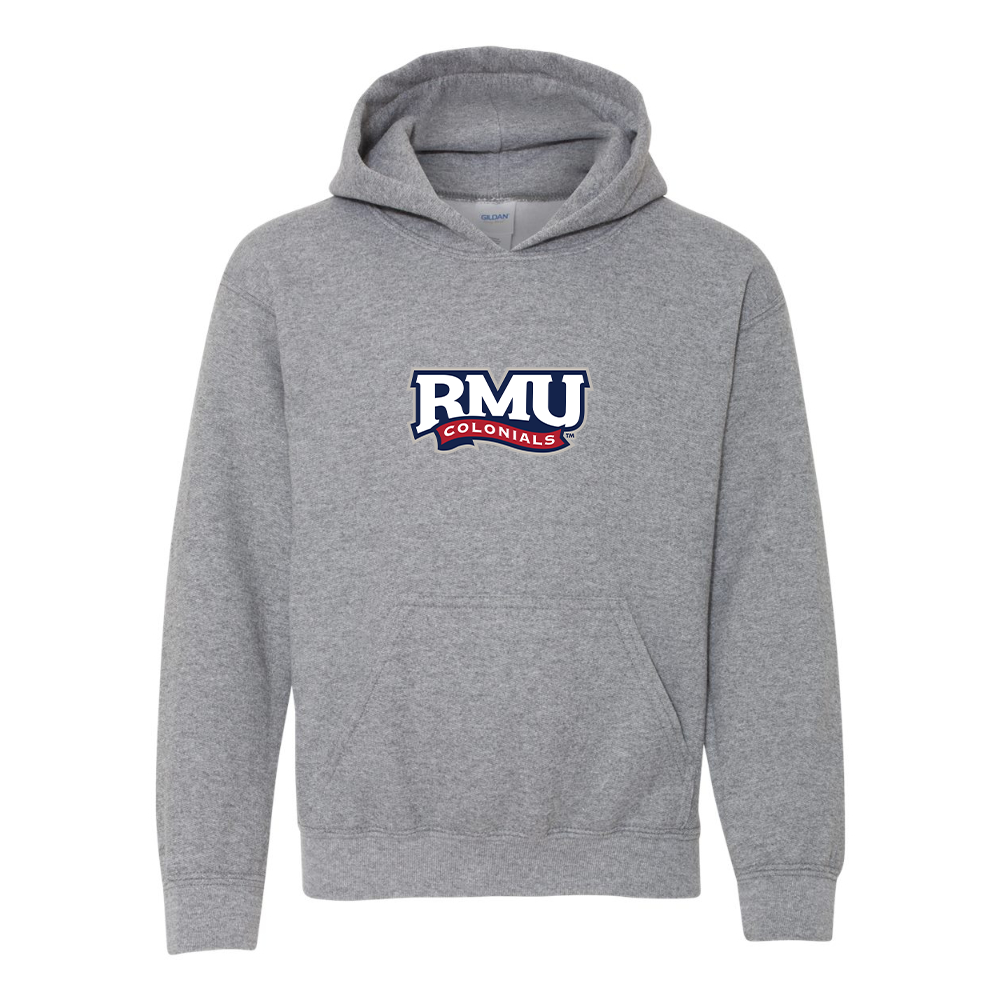 Youth Robert Morris Colonials Logo Gildan Heavy Blend  Hooded Sweatshirt