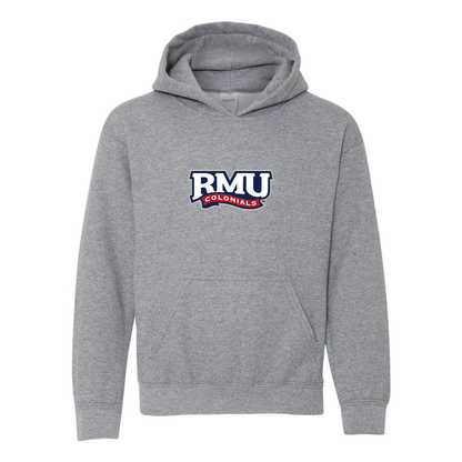 Youth Robert Morris Colonials Logo Gildan Heavy Blend  Hooded Sweatshirt