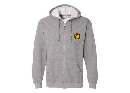 Men's Western Michigan Broncos Gildan Heavy Blend Full Zip Hooded Sweatshirt