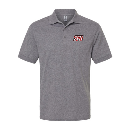 Men's Saint Francis Red Flash Logo Gildan Dry Blend Jersey Polo