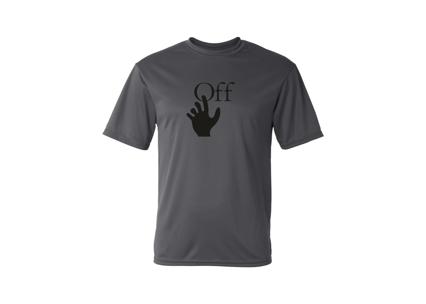 Men's Off-White Hand Polyester T-Shirt