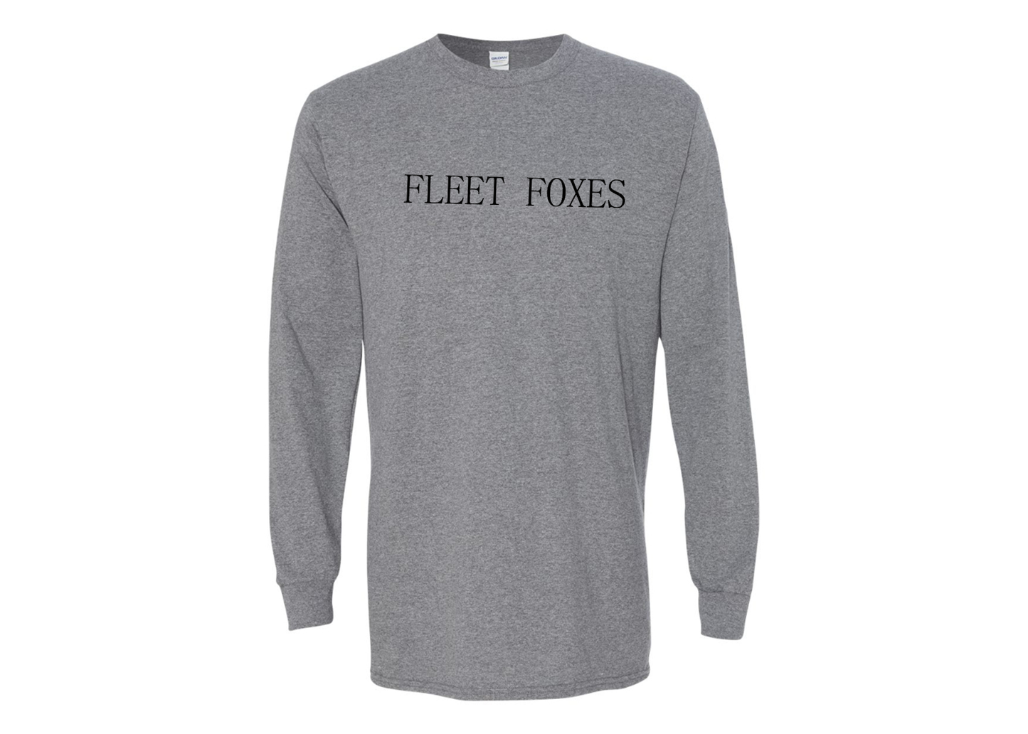 Men's Fleet Foxes Logo Gildan Heavy Cotton Long Sleeve T-Shirt