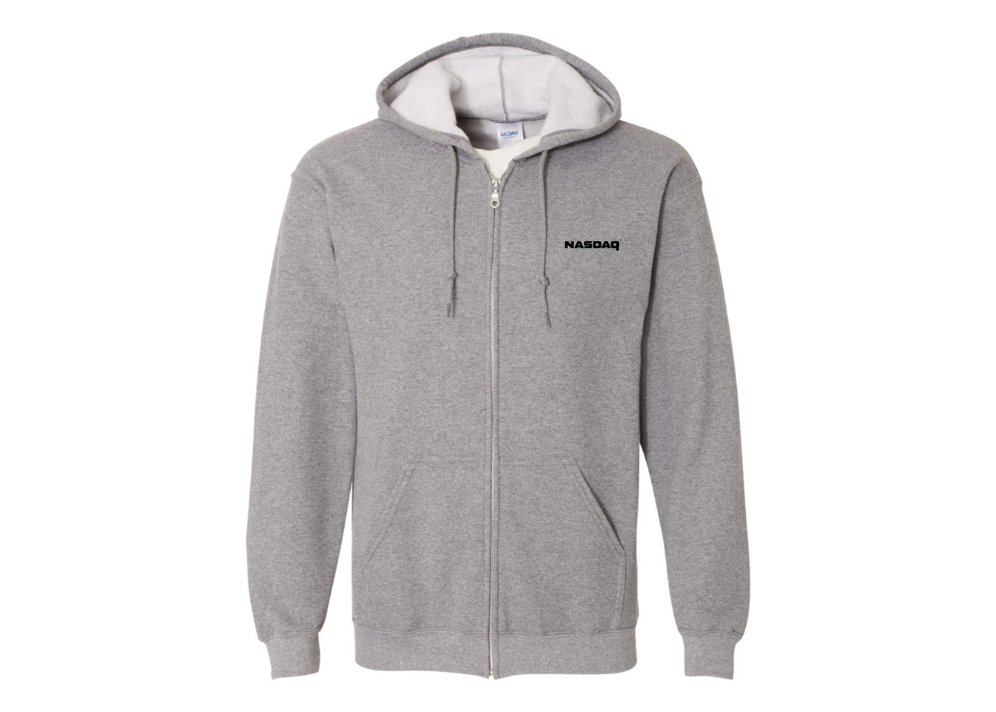 Men's Nasdaq Logo Gildan  Heavy Blend Full Zip Hooded Sweatshirt