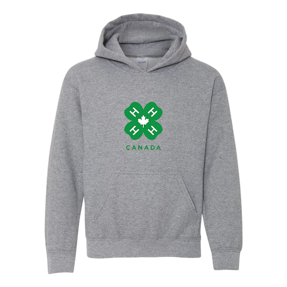 Youth 4H Canada Logo Gildan Heavy Blend  Hooded Sweatshirt