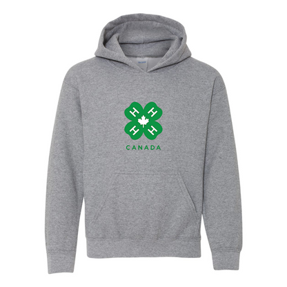 Youth 4H Canada Logo Gildan Heavy Blend  Hooded Sweatshirt