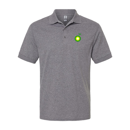 Men's BP Oil Logo Gildan Dry Blend Jersey Polo