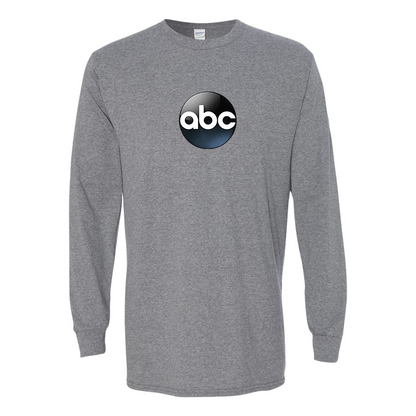 Men's Abc Logo Gildan Heavy Cotton Long Sleeve T-Shirt
