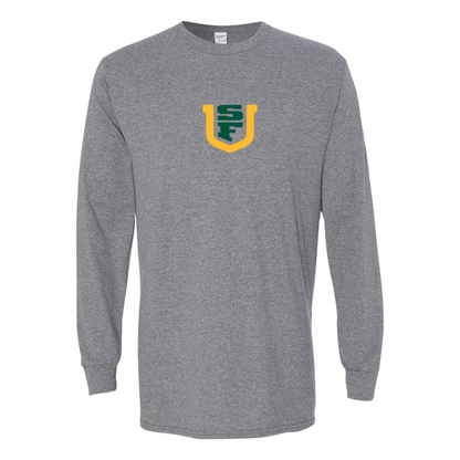 Men's San Francisco Dons Logo Gildan Heavy Cotton Long Sleeve T-Shirt