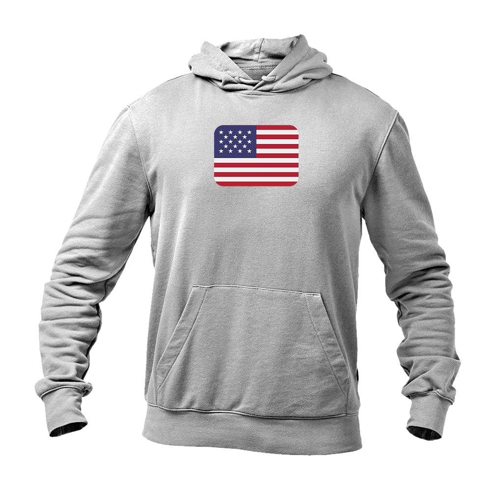 Men's American-Flag-Emoji Pullover Hoodie