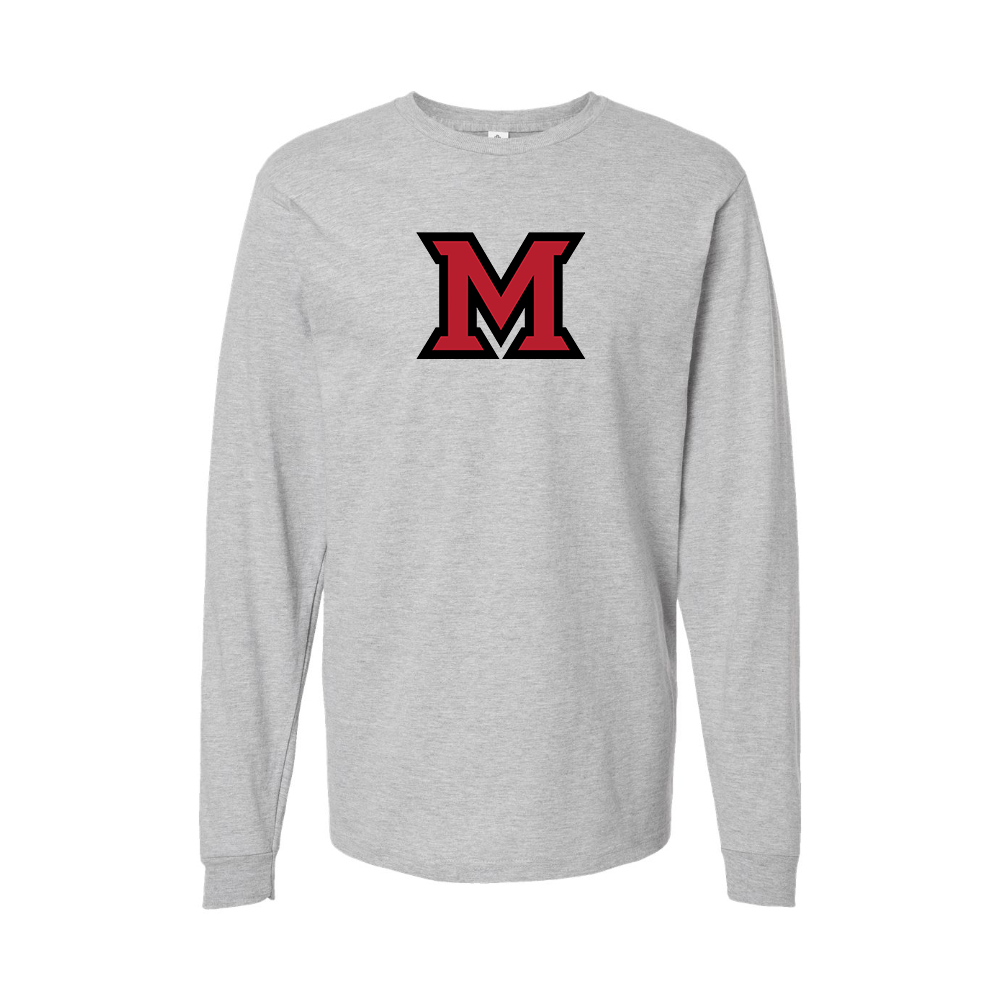 Youth Miami Ohio RedHawks Logo Cotton Long Sleeve T-Shirt