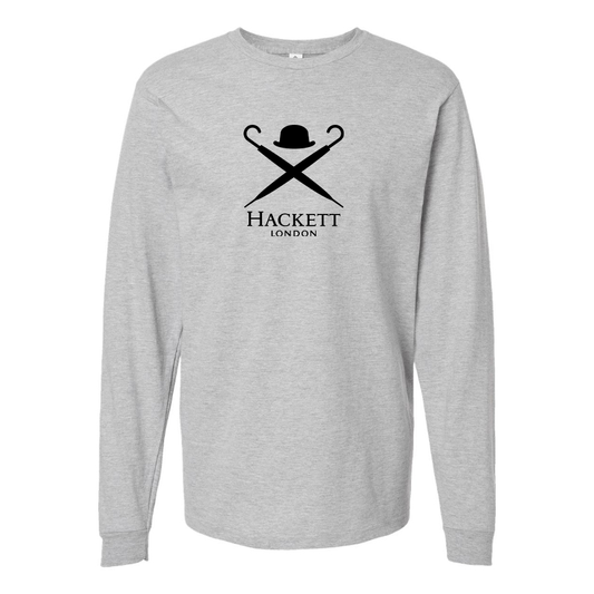 Youth Hackett London Logo Cotton Long Sleeve T-Shirt