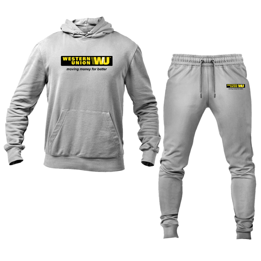 Men's Wastern Union Logo Hoodie Joggers Set
