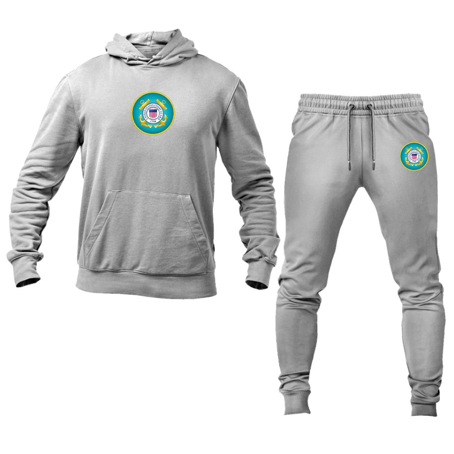 Men's Coast Guard Logo Hoodie Joggers Set