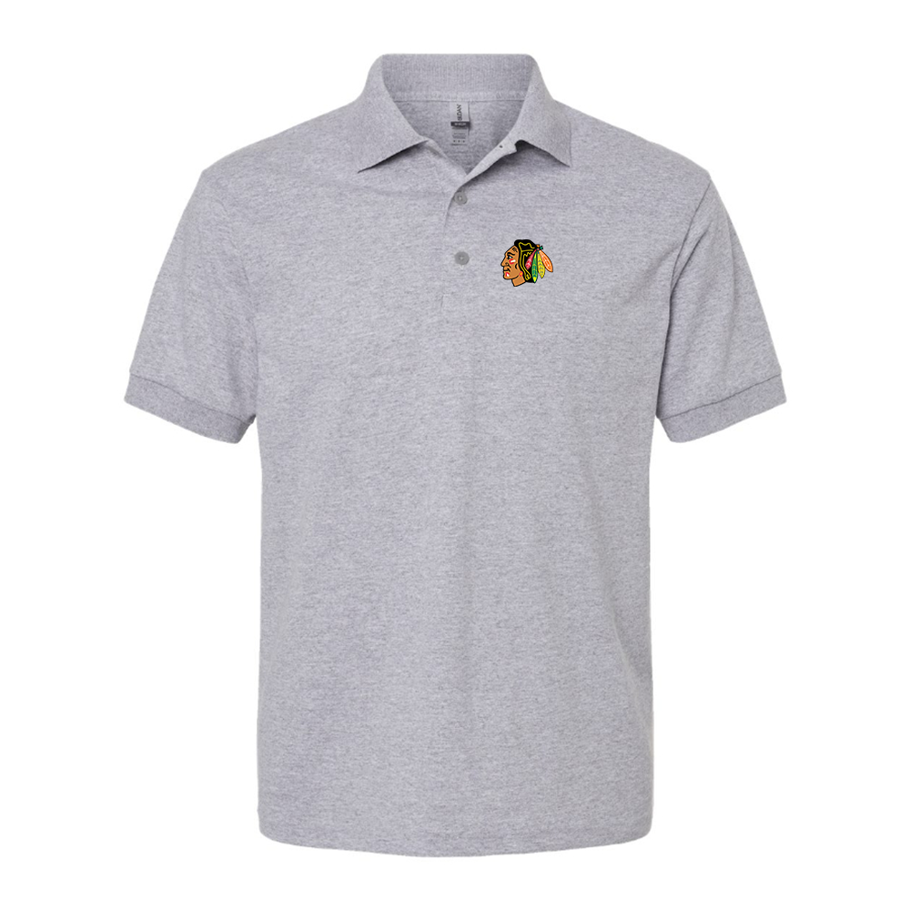 Men's Blackhawks Logo Dry Blend Polo
