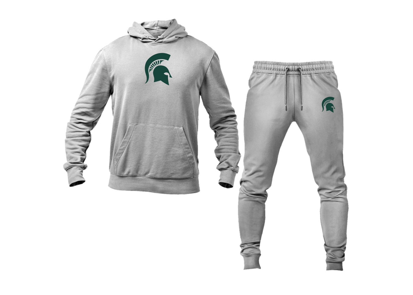 Men's Michigan State Spartans Logo Hoodie Joggers Set