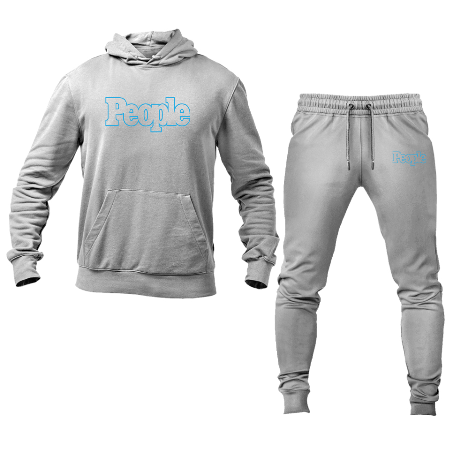 Men's People Magazine Logo Hoodie Joggers Set