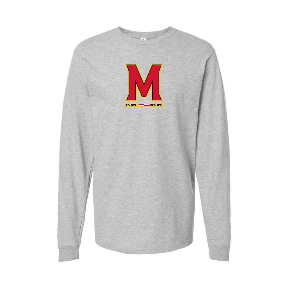 Youth Maryland Terrapins Logo Cotton Long Sleeve T-Shirt