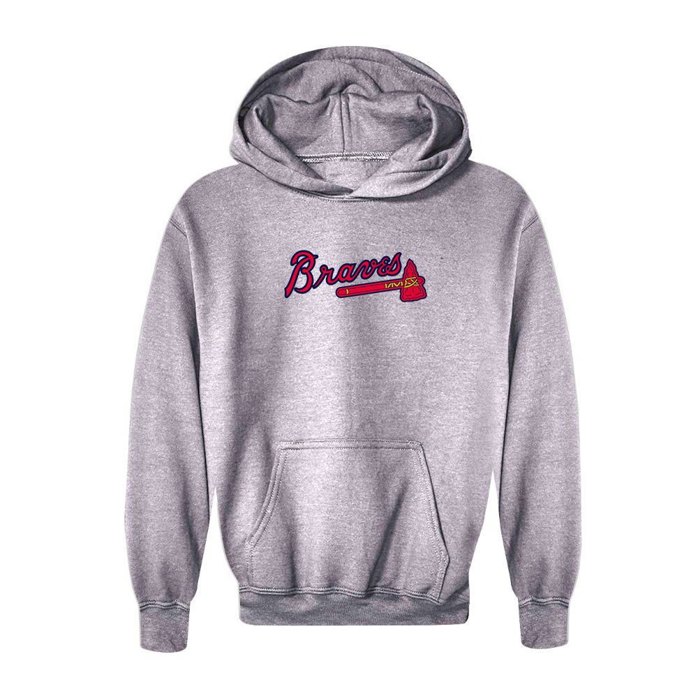 Youth Atlanta Braves Logo Pullover Hoodie