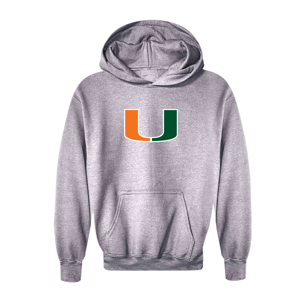 Youth Miami Hurricanes Logo Pullover Hoodie
