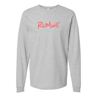 Men's Romwe Logo Long Sleeve T-Shirt