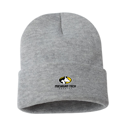 Michigan Tech Huskies Logo Beanie Hat