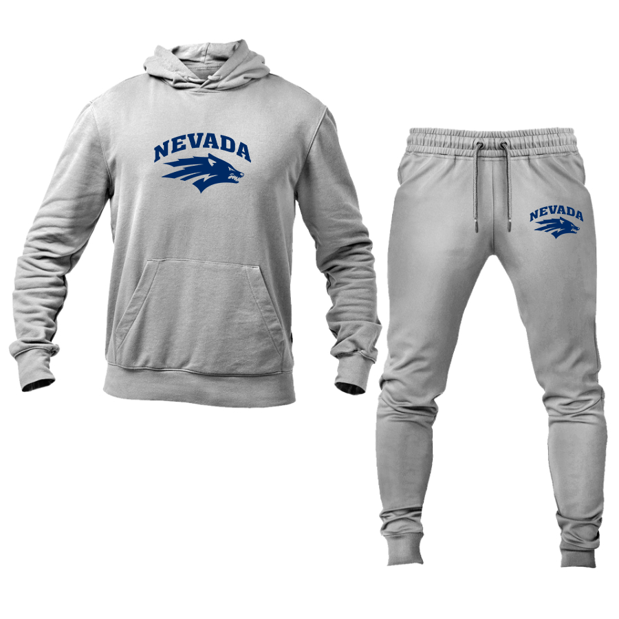 Men's Nevada Wolf Pack Logo Hoodie Joggers Set