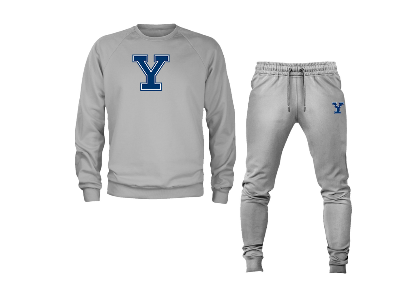 Men's Yale Bulldogs Crewneck Sweatshirt Joggers Suit