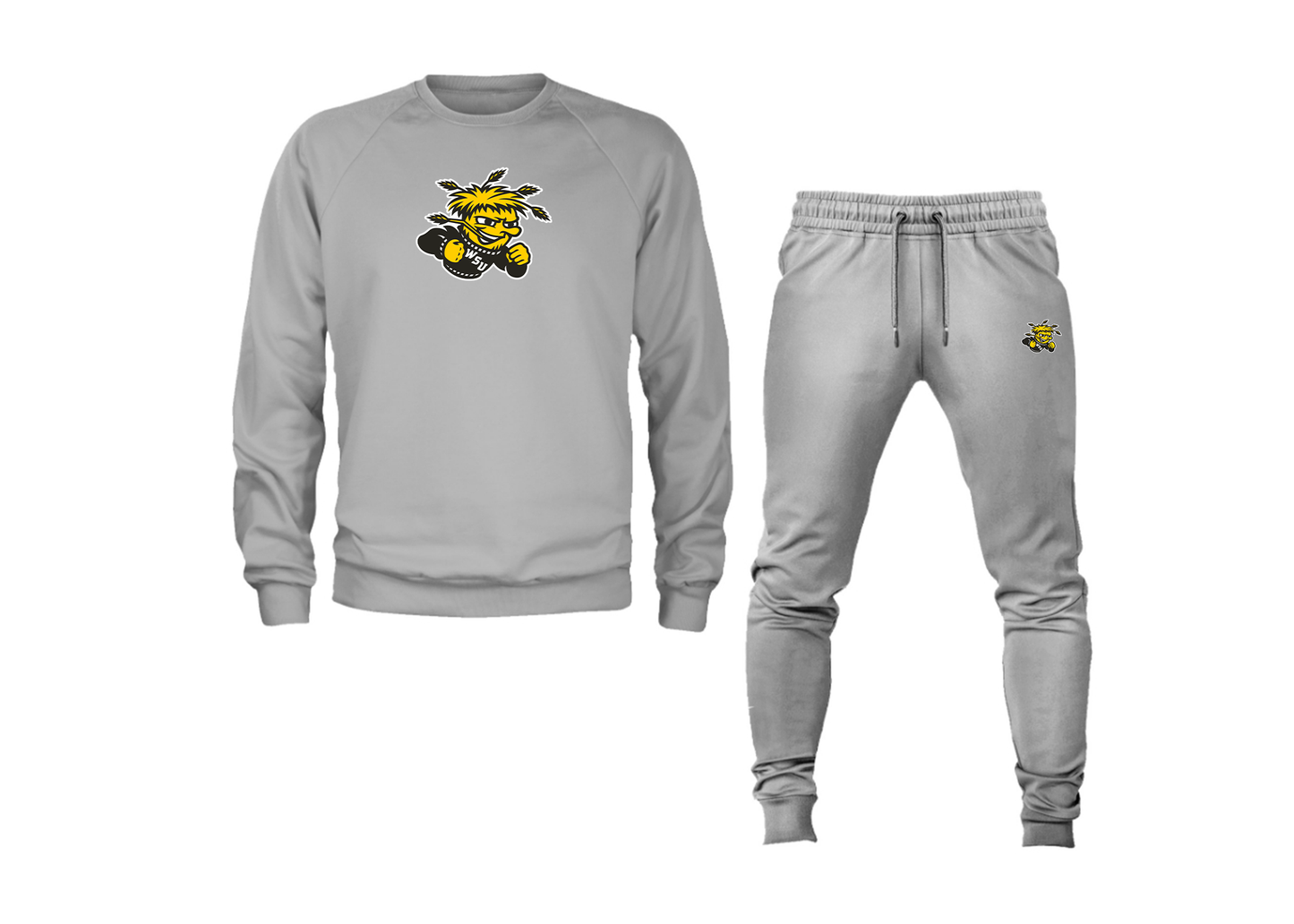 Men's Wichita State Shockers Crewneck Sweatshirt Joggers Suit