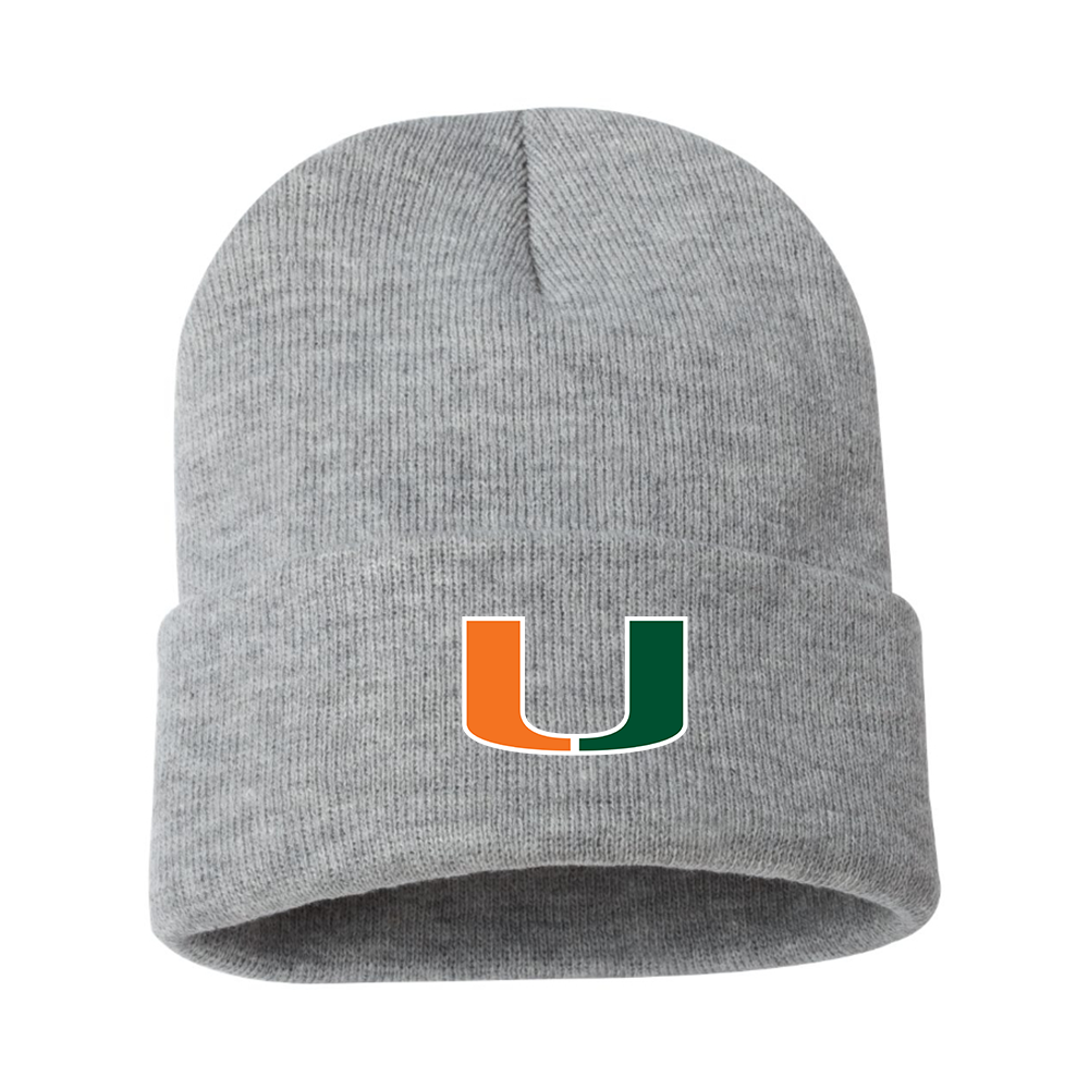 Miami Hurricanes Logo Beanie Hat