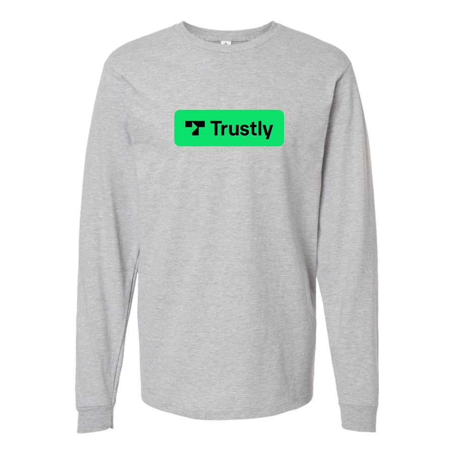 Youth Trustly Horizontal Logo Cotton Long Sleeve T-Shirt