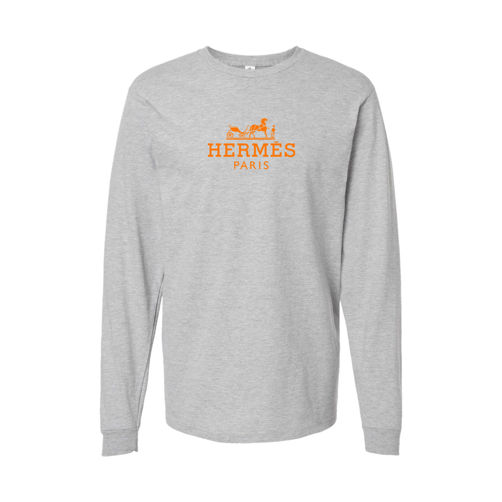 Youth Hermès Logo Cotton Long Sleeve T-Shirt