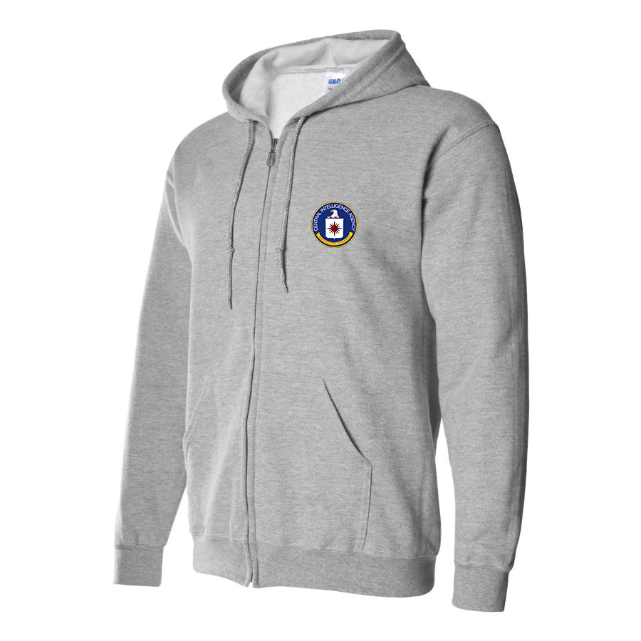 Men's CIA Logo Zipper Hoodie