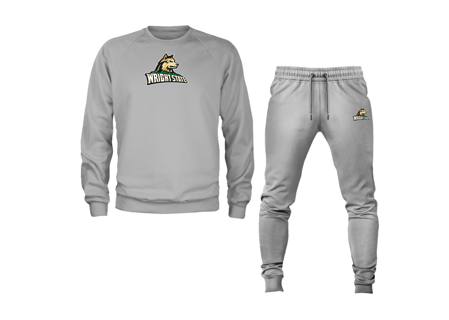 Men's Wright State Raiders Crewneck Sweatshirt Joggers Suit